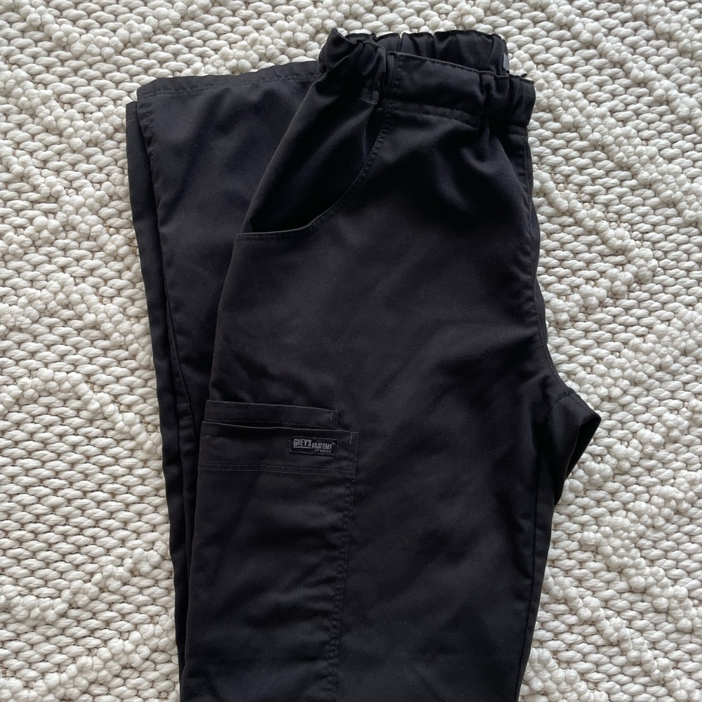 Straight Leg Scrub Pants - Black